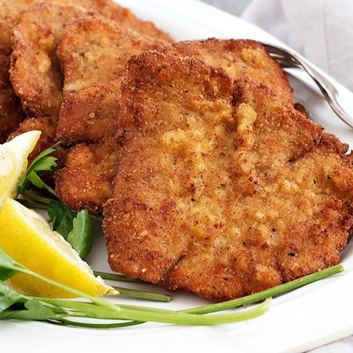 Pork Schnitzel served at Sandtraps in Canmore after a day of rafting with Canadian Rockies Rafting