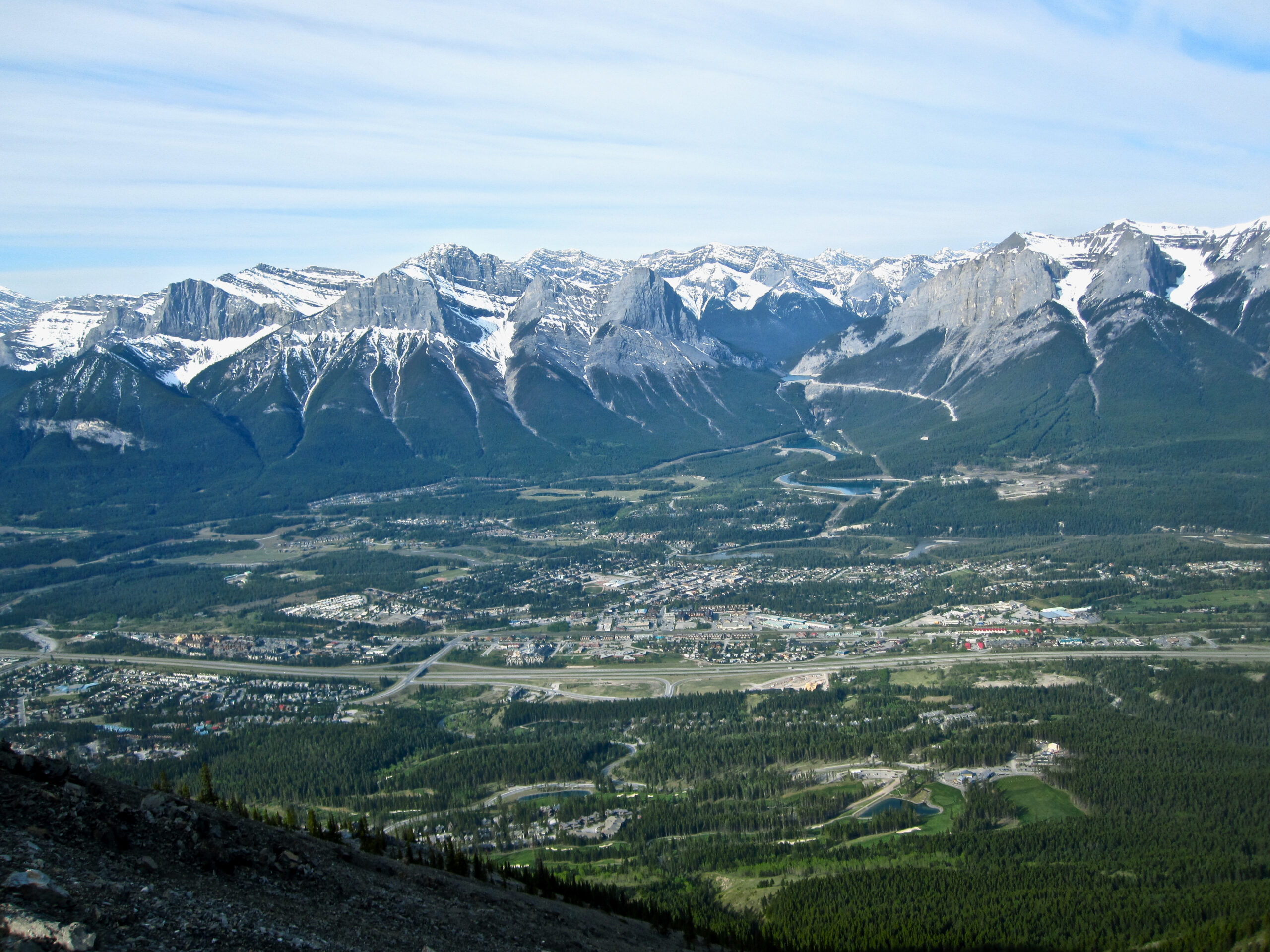 Panoramic view of Canmore, Alberta