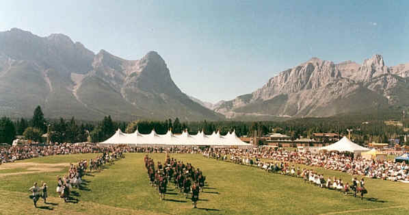 Overview of the Highland Games in Canmore, Alberta