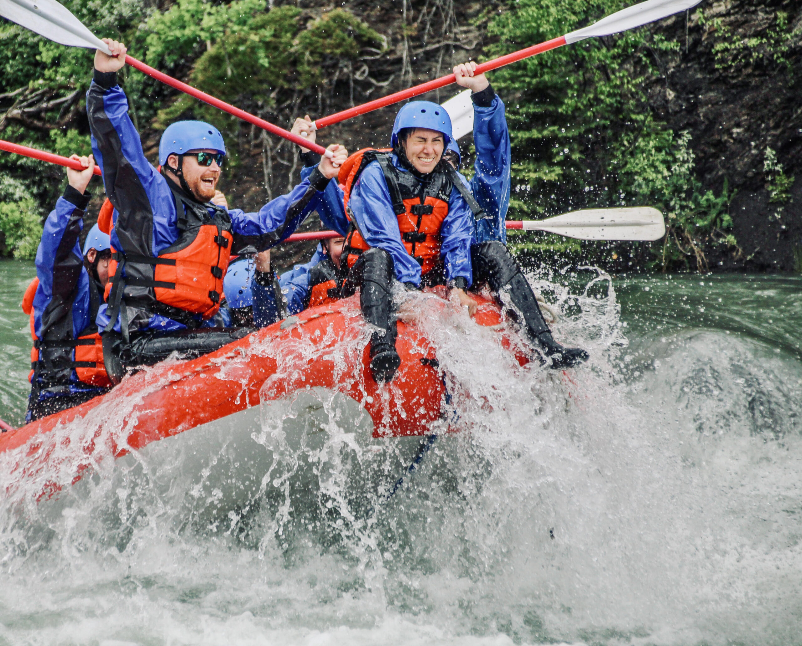 Bull Riding isn't just for the Calgary Stampede. We do it too. Whitewater Rafting with Canadian Rockies Rafting.